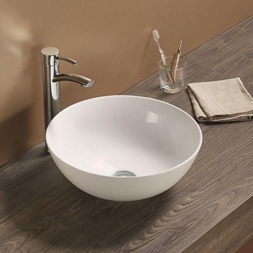 Раковина керамическая Art&Max AM-104 40х40 накладная цвет белый