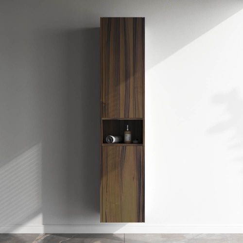 Полка Am.Pm Func M8FOH0401OF 40х35х25 подвесная цвет темное дерево - фото 4