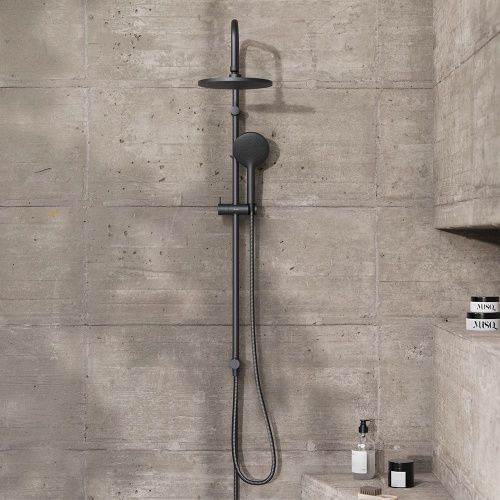 Душевая стойка Damixa Jupiter 977000300 настенная цвет черный - фото 5