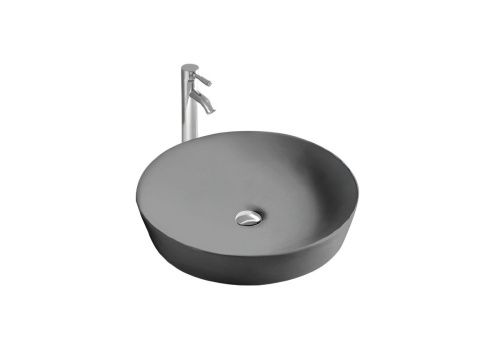 Раковина из сантехнического фарфора Aquatek ЕВРОПА AQ5558-MG 40х40 накладная цвет серый без отверстий под смеситель