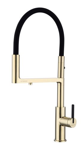 Смеситель для кухни Paulmark TORNADO To213402-G на мойку золото