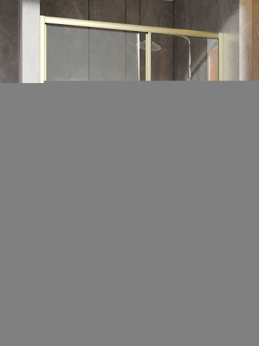 Душевая дверь Orange E02-120TGY 120х190 стекло прозрачное профиль золото - фото 3