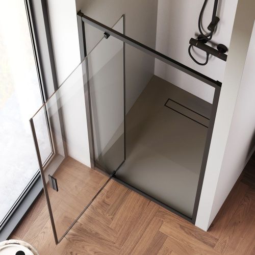 Душевая дверь Am.Pm Gem W90G-90-1P-BT 90х195 стекло прозрачное профиль черный - фото 4