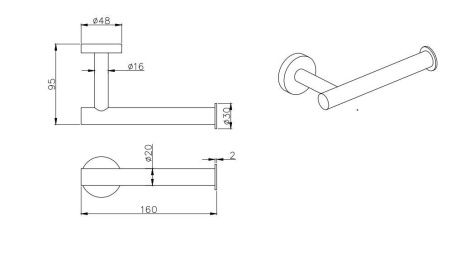 Бумагодержатель Aquatek ВЕГА AQ4008MB