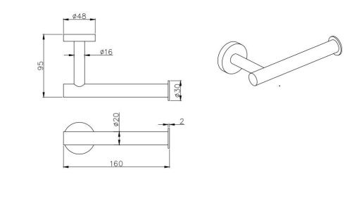 Бумагодержатель Aquatek ВЕГА AQ4008MB - фото 2