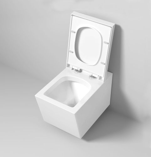 Унитаз подвесной Grossman Cristal GR-4495 белый с сиденьем микролифт безободковый каскадный смыв - фото 4