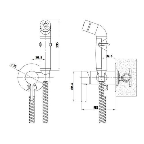 Гигиенический душ со смесителем Esko Sochi SMHSC хром - фото 3