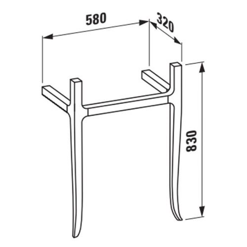 Консоль под раковину Laufen New Classic 4.0607.1.085.629.1 60х30 напольная цвет коричневый - фото 2