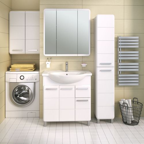 Зеркало-шкаф Runo ЭРИКА УТ000003321 80х80 подвесной цвет белый - фото 3