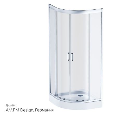 Душевой уголок Am.Pm Gem W90G-401-080WT 80х80 стекло прозрачное профиль хром без поддона