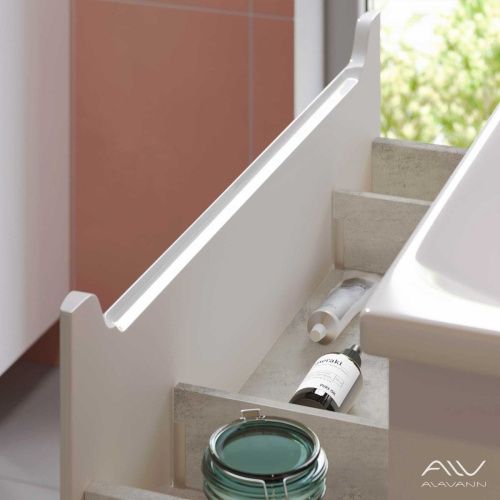 Тумба с раковиной Alavann Lana ALV0980000 80х50 напольная цвет белый - фото 5