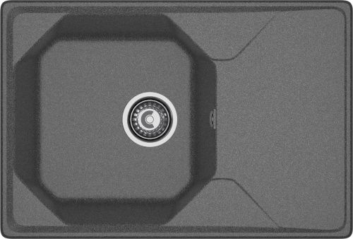 Кухонная мойка Granfest Unique U-740L графит 75х50 цвет серый поверхность матовая