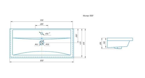 Раковина Grossman Фостер 30513 100х50 накладная цвет белый - фото 4