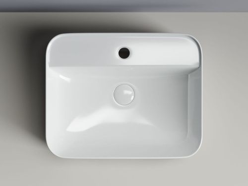 Раковина из сантехнического фарфора Ceramica Nova ELEMENT CN5015 50х40 накладная цвет белый 1 отверстие под смеситель - фото 5