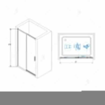 Душевая дверь RGW Leipzig 34121215-14 150х195 стекло прозрачное профиль черный