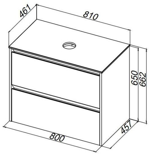 Тумба под раковину Allen Brau Activity 1.34012.CGM 80х50 подвесная цвет зеленый - фото 4