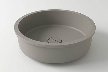 Раковина из искусственного камня Holbi URAN 1.02.015.11.3 40х40 встраиваемая цвет серый