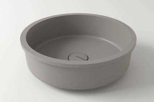 Раковина из искусственного камня Holbi URAN 1.02.015.11.3 40х40 встраиваемая цвет серый