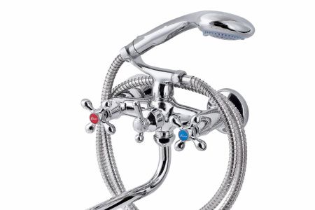 Смеситель для ванны и душа FAUZT FZs-317-10 настенный хром