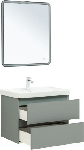 Тумба под раковину Aquanet Вега 2.0 00337960 70х50 подвесная цвет серый - фото 4