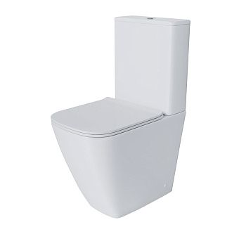 Унитаз напольный с бачком Grossman Style GR-4472S белый с сиденьем микролифт безободковый каскадный смыв