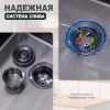 Кухонная мойка Splenka S701.5050.09 50х50 цвет серый поверхность матовая