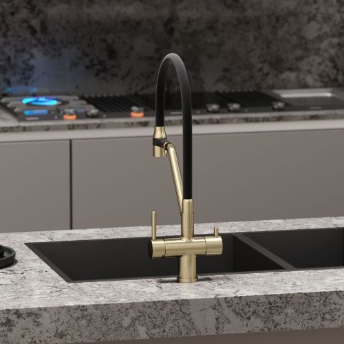 Смеситель для кухни Sancos Dora SC4003BG на мойку золото - фото 5