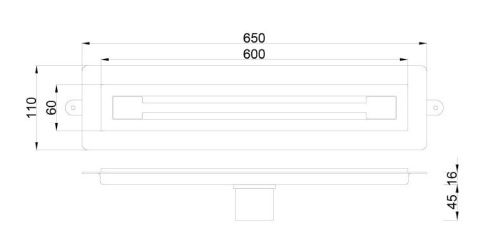 Душевой лоток Boheme Infinity 981-60-CB 65х10 медь - фото 2