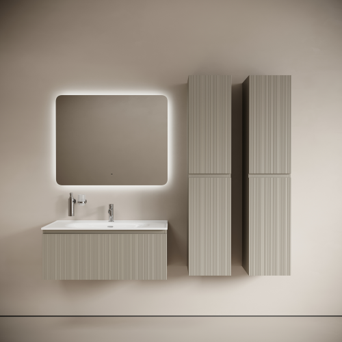 Тумба под раковину Sancos CODE CD100GP 100х50 подвесная цвет серый - фото 4