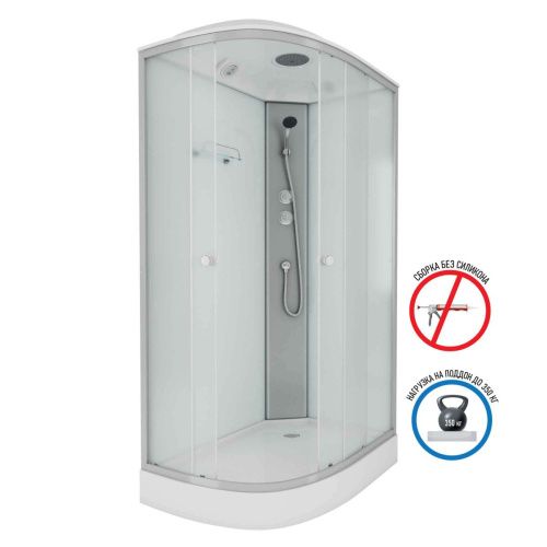 Душевая кабина Niagara Eco E120/80/13R/MT 120х80 четверть круга с крышей ориентация правая