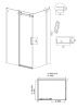 Душевой уголок Grossman Classic 120.K33.04.1680.21.00 160х80 стекло прозрачное профиль черный без поддона