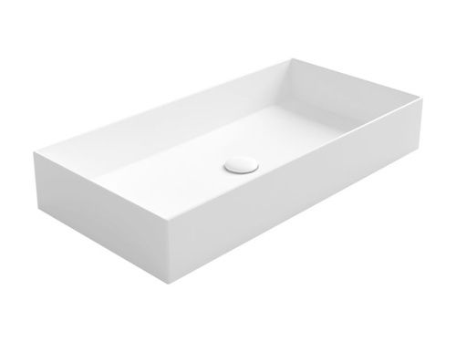 Раковина из сантехнического фаянса Simas AG 80 bia 80х40 накладная цвет белый