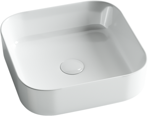 Раковина из сантехнического фарфора Ceramica Nova ELEMENT CN6012 40х40 накладная цвет белый без отверстий под смеситель - фото 2