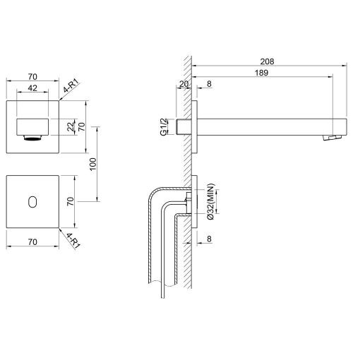 Смеситель для раковины Timo Selene 2073/16SM встраиваемый в стену белый - фото 2