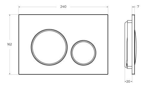Клавиша смыва механическая BelBagno BB-17C-IN цвет сатин - фото 4