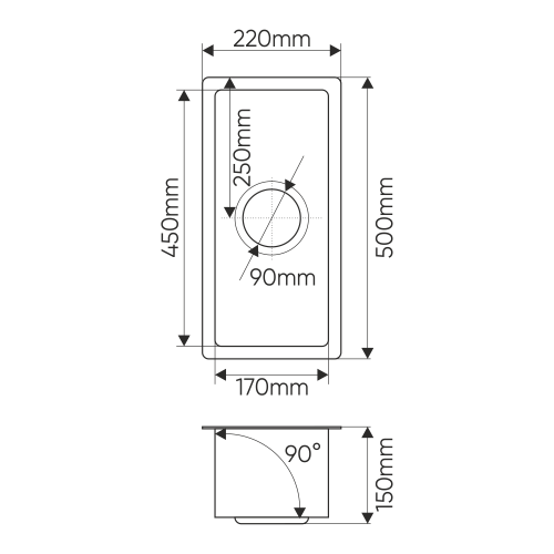 Кухонная мойка Melana ProfLine MLN-R2250H 20х50 цвет серый поверхность матовая - фото 4