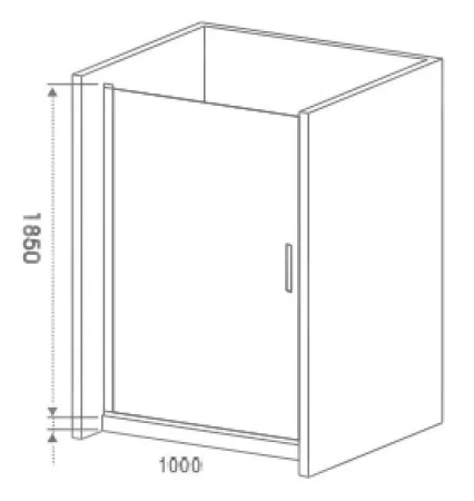 Душевая дверь Good Door PANDORA ПД00064 100х185 стекло прозрачное профиль хром