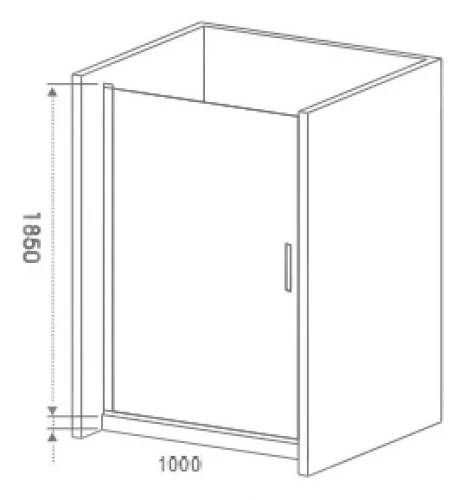 Душевая дверь Good Door PANDORA ПД00064 100х185 стекло прозрачное профиль хром - фото 2