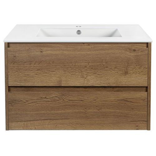 Тумба под раковину Vincea Gio VMC-2G800TO 80х50 подвесная цвет коричневый - фото 5