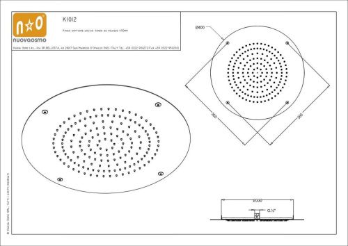 Верхний душ Graffio Kings KI012/CR хром - фото 2