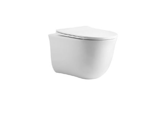 Унитаз подвесной Aquatek КЛАССИК AQ1112T-00 белый с сиденьем микролифт безободковый смыв торнадо