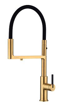Смеситель для кухни Paulmark TORNADO To213402-BG на мойку золото