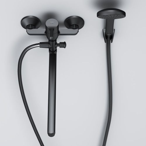 Смеситель для ванны и душа Am.Pm X-Joy S F85B90122 настенный черный - фото 5