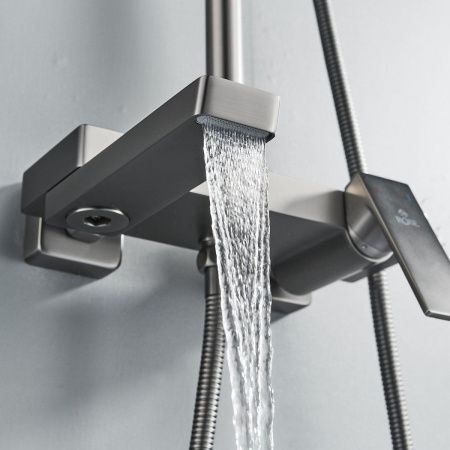 Душевая стойка Rose R1836T настенная цвет серый