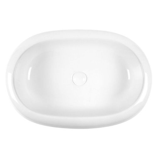 Раковина из сантехнического фарфора Bond Oval S58-640 60х40 накладная цвет белый без отверстий под смеситель - фото 4
