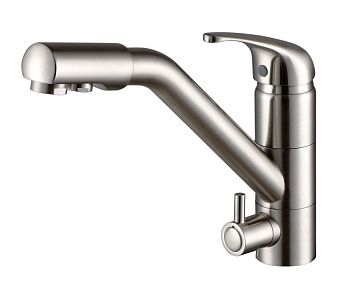 Смеситель для кухни Paulmark HESSEN He213017-NI на мойку никель