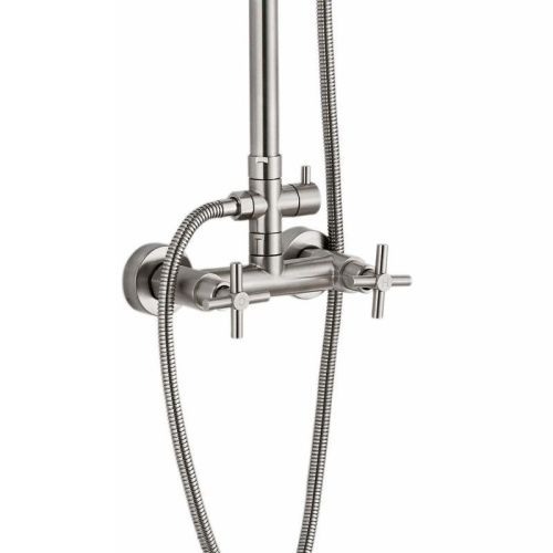 Душевая стойка Haiba HB24808 настенная цвет нержавеющая сталь - фото 4