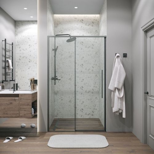 Душевая дверь Grossman Galaxy 100.K33.01.120.42.00 120х195 стекло прозрачное профиль графит - фото 4