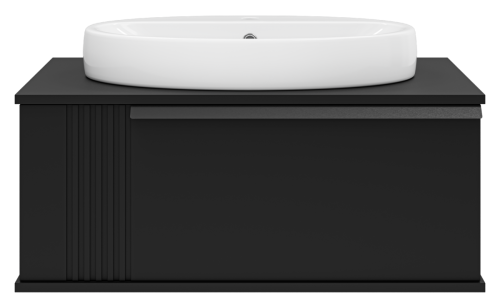 Тумба под раковину Brevita Savoy SAV-09080-0301Я 80х50 подвесная цвет черный - фото 2