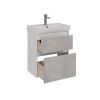 Тумба под раковину LeMark Combi LM03C60T-Beton 60х30 напольная цвет серый/белый